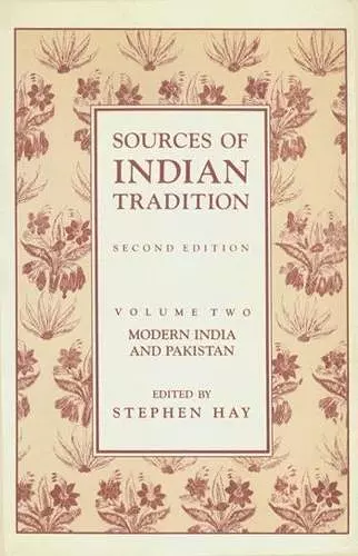 Sources of Indian Tradition cover