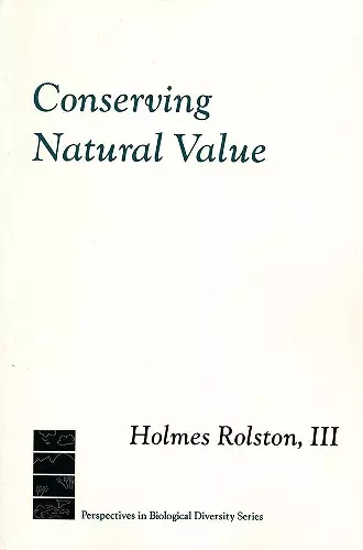 Conserving Natural Value cover