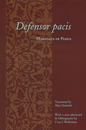 Defensor pacis cover