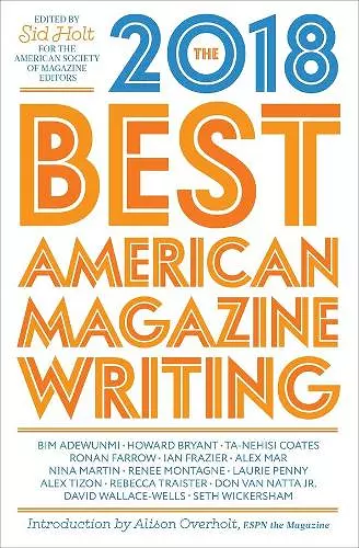 The Best American Magazine Writing 2018 cover