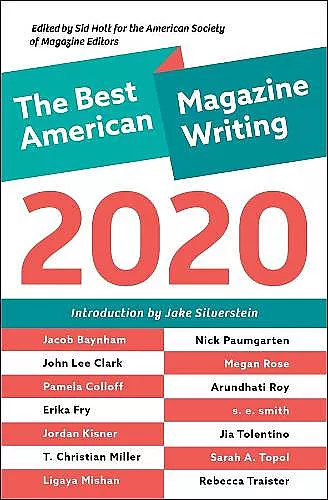 The Best American Magazine Writing 2020 cover