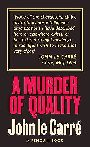 A Murder of Quality cover