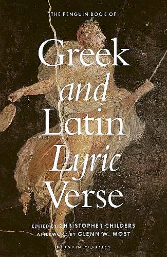 The Penguin Book of Greek and Latin Lyric Verse cover