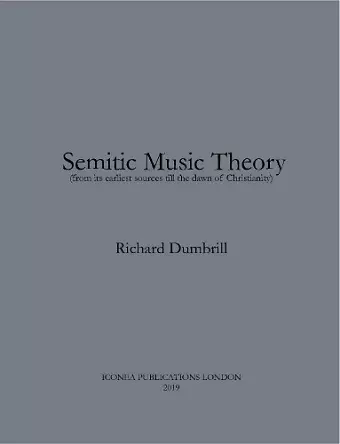 Semitic Music Theory cover