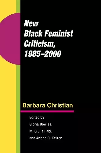 New Black Feminist Criticism, 1985-2000 cover