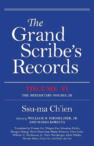 The Grand Scribe's Records, Volume VI cover