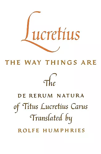 Lucretius: The Way Things Are cover