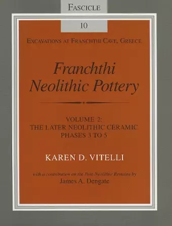 Franchthi Neolithic Pottery, Volume 2, vol. 2 cover