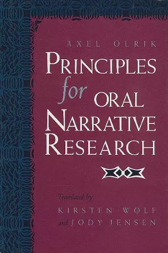 Principles for Oral Narrative Research cover