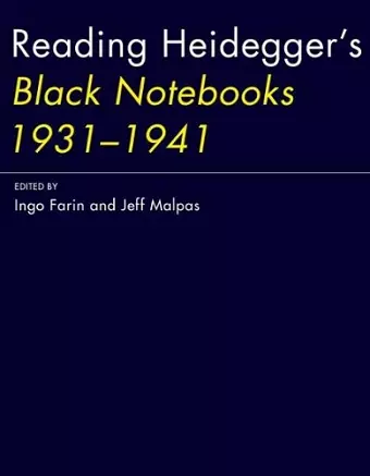 Reading Heidegger's Black Notebooks 1931–1941 cover