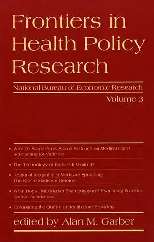 Frontiers in Health Policy Research cover