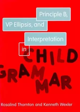 Principle B, VP Ellipsis, and Interpretation in Child Grammar cover