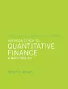 Student Solutions Manual to Accompany Introduction to Quantitative Finance: A Math Tool Kit cover