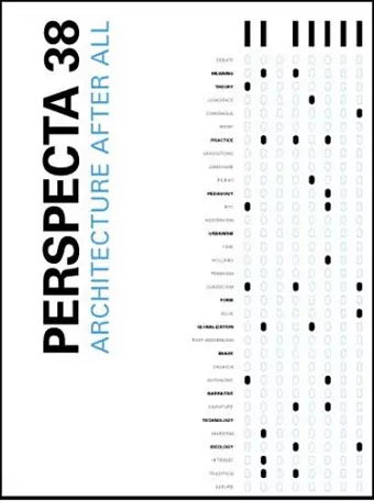 Perspecta 38 "Architecture After All" cover