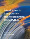 Introduction to Computation and Programming Using Python cover