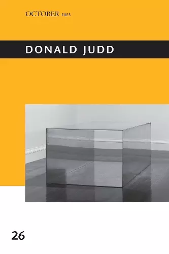 Donald Judd cover