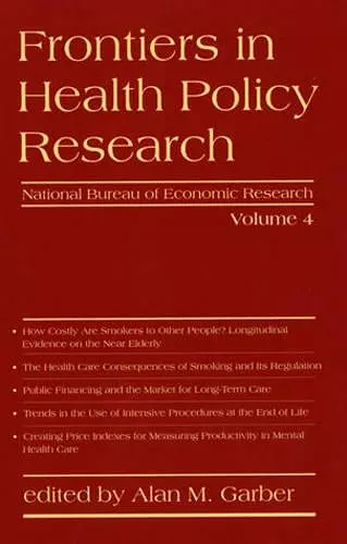 Frontiers in Health Policy Research cover