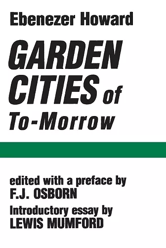 Garden Cities of To-Morrow cover