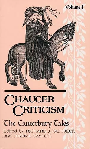 Chaucer Criticism, Volume 1 cover