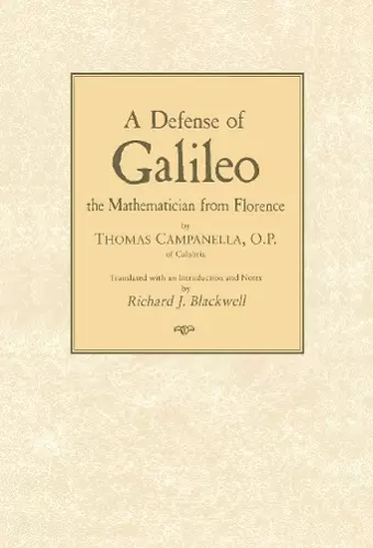 Defense of Galileo cover