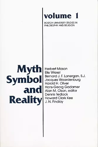 Myth, Symbol, And Reality cover