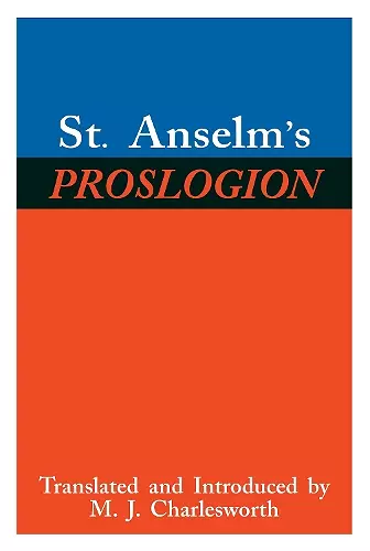 St. Anselm’s Proslogion cover