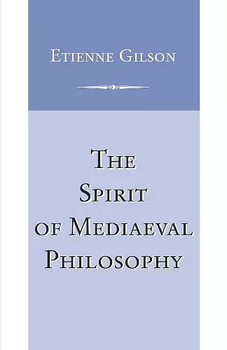 Spirit of Mediaeval Philosophy, The cover