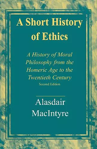 A Short History of Ethics cover