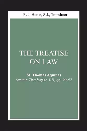 The Treatise on Law cover