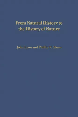 From Natural History to the History of Nature cover