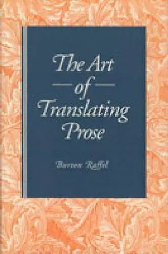 The Art of Translating Prose cover
