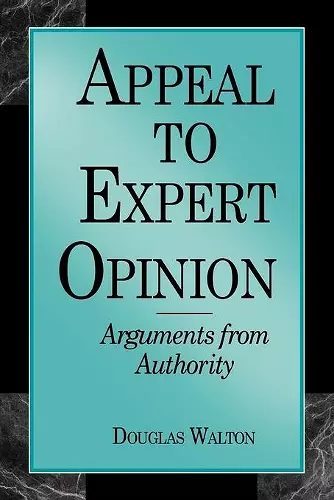 Appeal to Expert Opinion cover