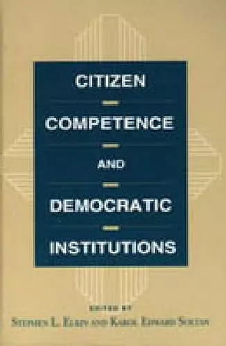 Citizen Competence and Democratic Institutions cover
