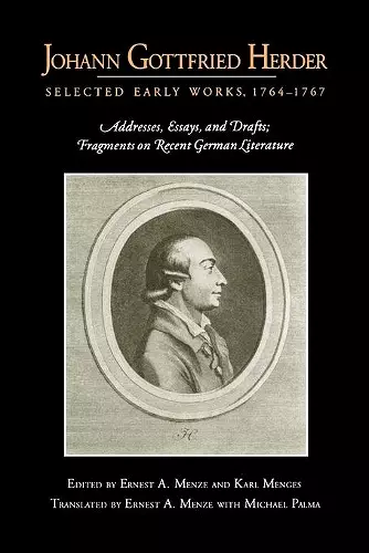 Johann Gottfried Herder: Selected Early Works, 1764–1767 cover