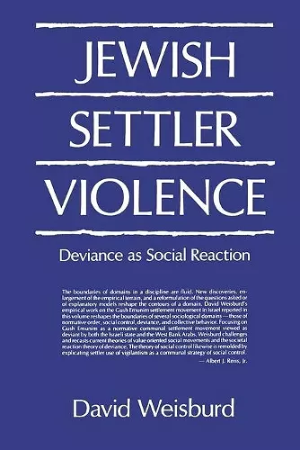 Jewish Settler Violence cover