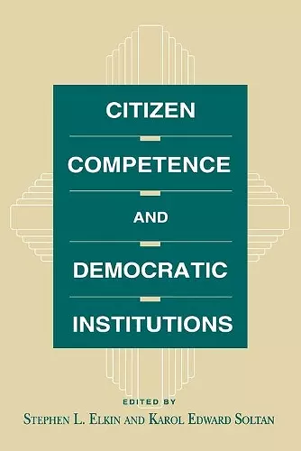 Citizen Competence and Democratic Institutions cover