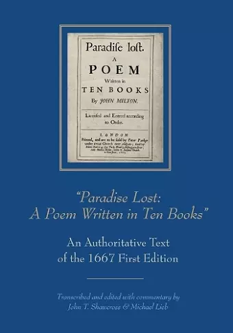 “Paradise Lost: A Poem Written in Ten Books” cover