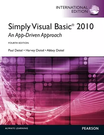 Simply Visual Basic 2010: An App-Driven Approach cover