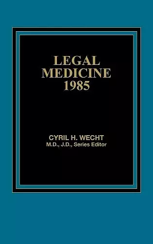 Legal Medicine 1985 cover