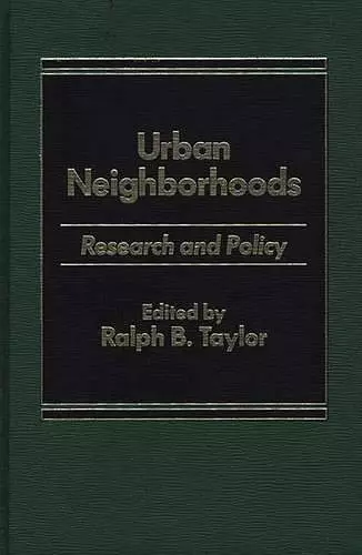 Urban Neighborhoods cover