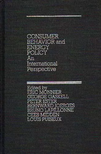 Consumer Behavior and Energy Policy cover