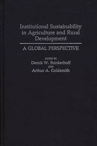 Institutional Sustainability in Agriculture and Rural Development cover