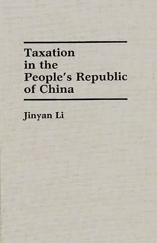 Taxation in the People's Republic of China cover
