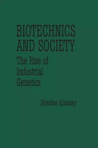 Biotechnics and Society cover