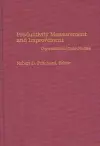 Productivity Measurement and Improvement cover