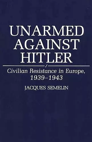 Unarmed Against Hitler cover