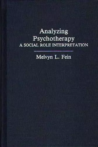 Analyzing Psychotherapy cover
