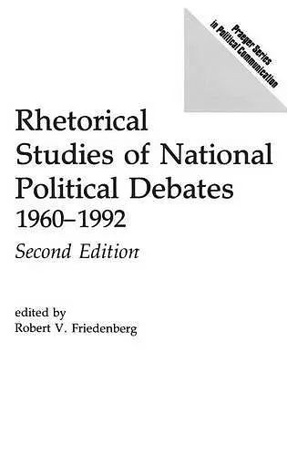 Rhetorical Studies of National Political Debates cover