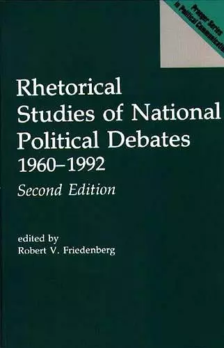 Rhetorical Studies of National Political Debates cover