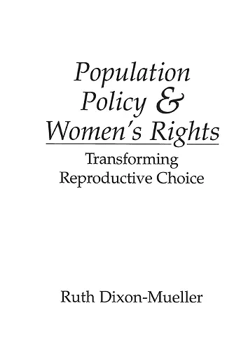 Population Policy and Women's Rights cover